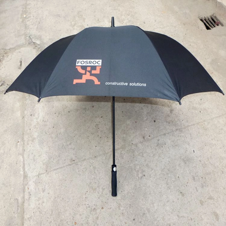 Wholesale Business Straight Golf Umbrella with Custom Logo Rain or Shine Dual-Use 8 Bones