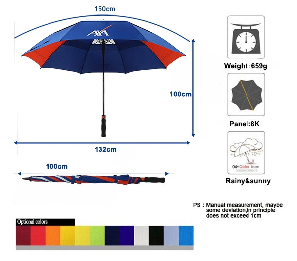 Hot Sales 30inch Advertising Hotel Extra Large Golf Umbrella with Logo Print