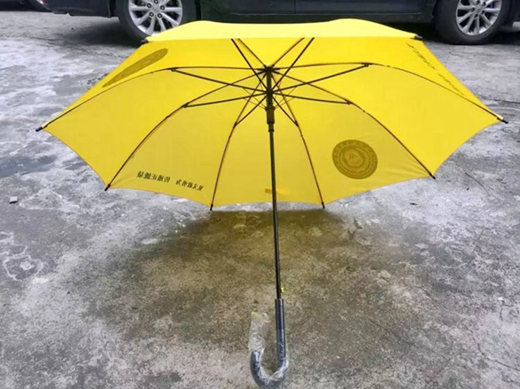 Wholesale Business Straight Golf Umbrella with Custom Logo Rain or Shine Dual-Use 8 Bones