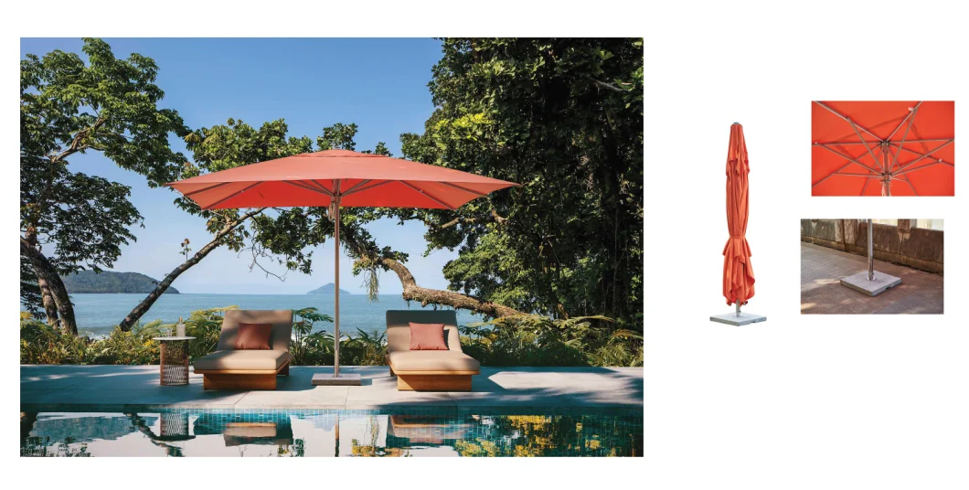 Wholesale Outdoor Hotel Garden Patio Furniture Aluminum Parasol Center Pole Sun Umbrella