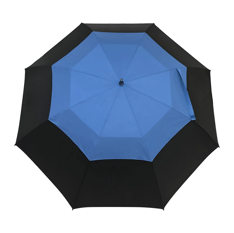 Wholesale Oversize 68in Blue Super Big Size Double Layer Wind Vent Rain Resistant Auto Open Golf Umbrella with Custom Logo