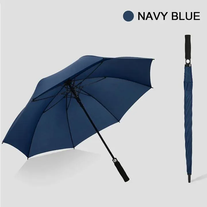 27 Inch 8 Panels Colorful Automatic Open Waterproof Straight Umbrellas Golf Umbrellas